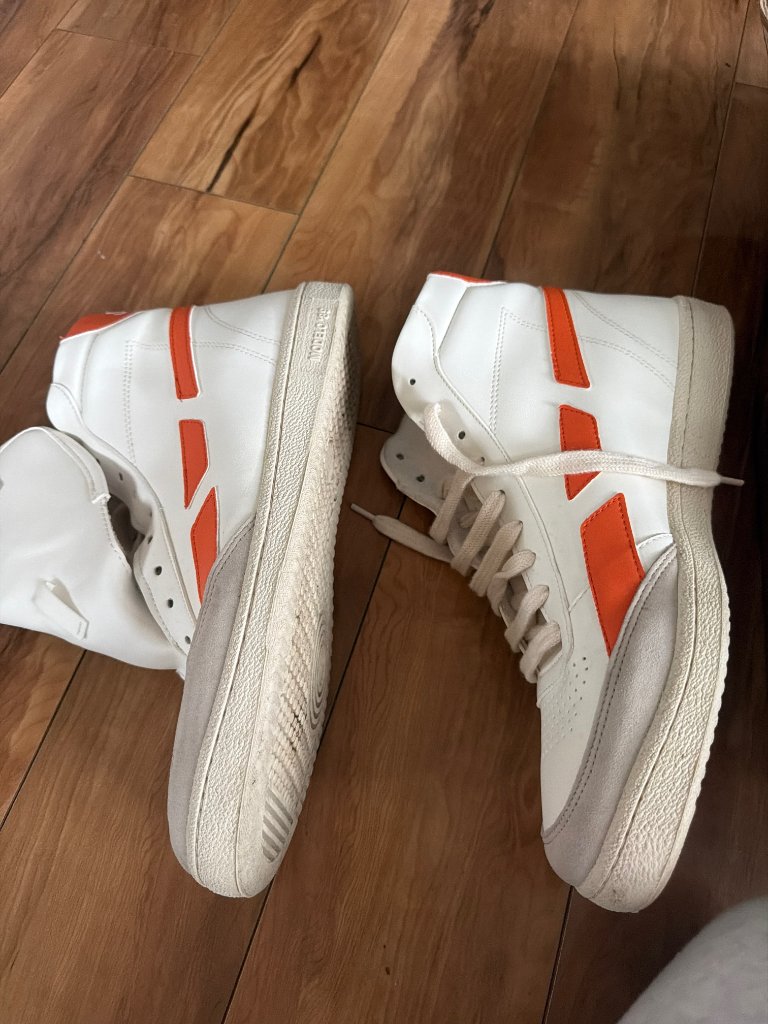 Saye Modelo 89 Vegan Sneakers In White Orange Shoes Vintage — image 5 of 8